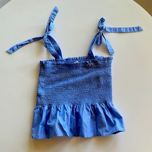 JCrew Cotton Tie Tank Small